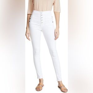 J Brand Natasha Sky High Skinny Jeans, White, Size 26, NWT